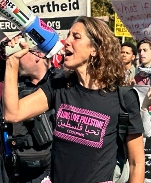 CODEPINK Long Live Palestine Black T-shirt