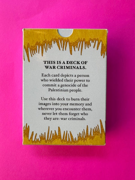 WAR CRIMINALS PLAYING CARDS